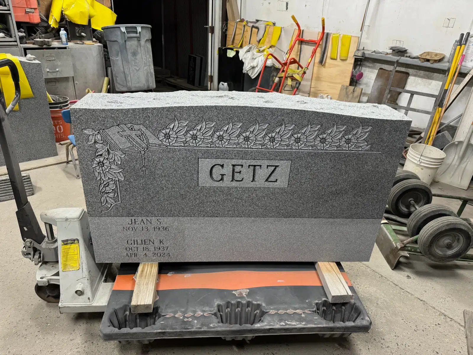 granite Headstone Engraving / Etching hand-carved by NJ Headstone Engraving in NJ — image 2